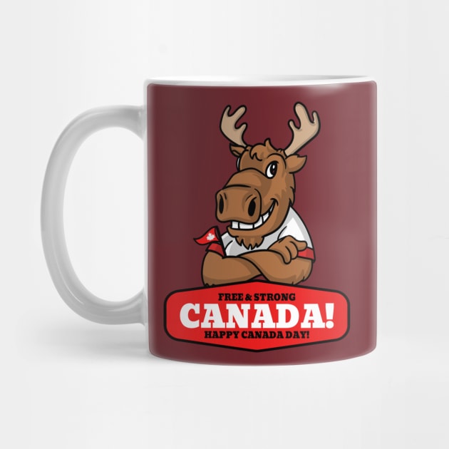 Canada Day Canadian Pride Moose I Love Canada by Tip Top Tee's